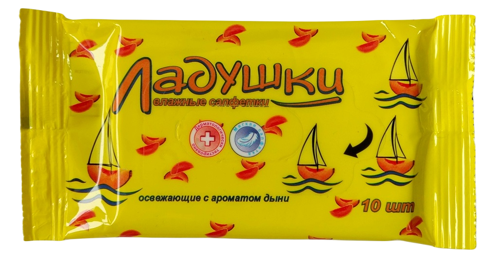 Салфетка вл. "Ладушки"N10(освеж.дыня)