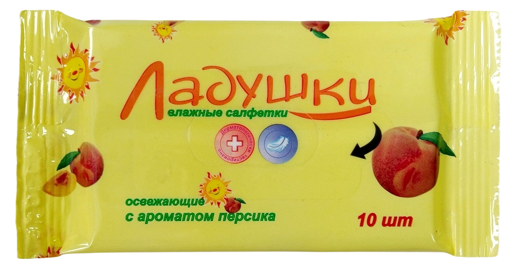 Салфетка вл. "Ладушки"N10(освеж.персик)