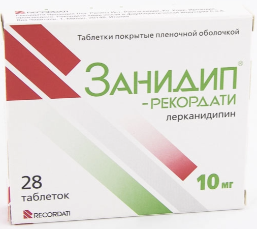 Занидип-Рекордати таб.п/о 10мг N28 (Р)