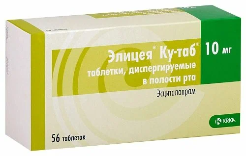 Элицея Ку-таб таб. дисп.10мг N 56 (Р) (ципралекс)
