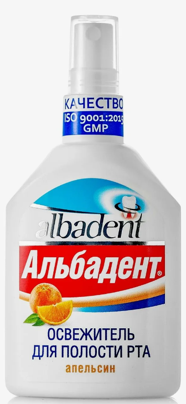 Освежитель д/рта спр."Альбадент" апельс. 35мл (Р)
