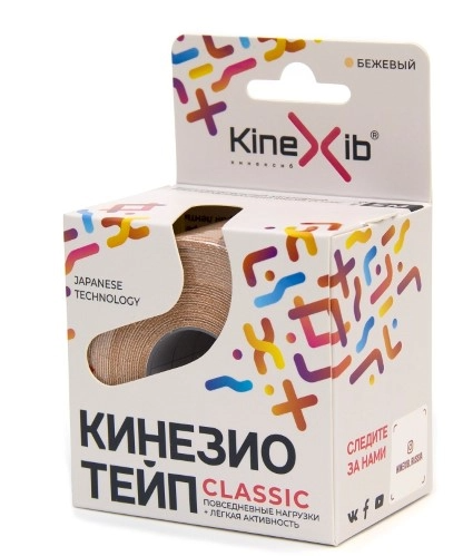 Бинт Кинезио-Тейп 5смх5м (беж.) kinexib classic (Р)
