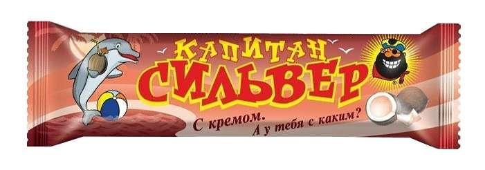 Капитан Сильвер кокос.с какао 50г в шокол.глазури (Р) (ПТ)
