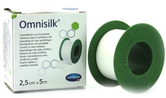 Omnisilk Пластырь катушечный на шелковой основе белый 1,25смх5 м