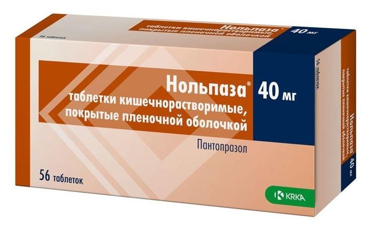 Нольпаза таб. 40мг N 56 (Р)
