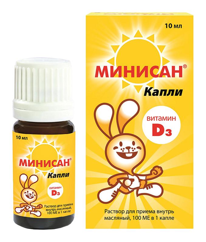 Минисан Витамин Д3 капли 10мл