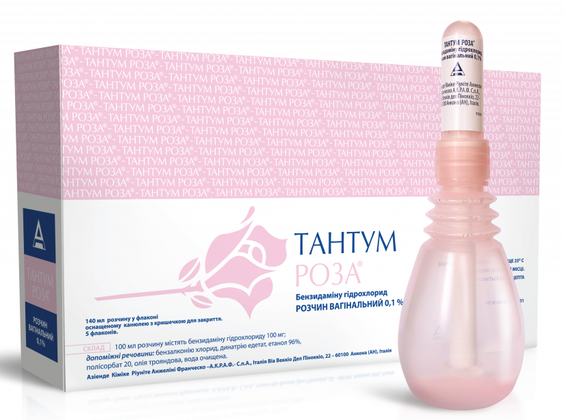 Тантум Роза р-р вагин. 0.1% 140мл N 5 (Р)