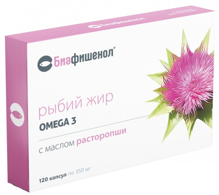 Рыбий жир Биафишенол масло расторопши N120 (Р)  (ПТ)
