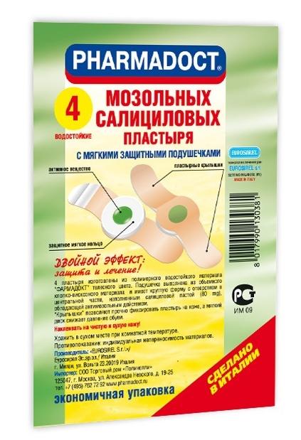Пласт. Pharmadoct Мозольный салиц.N4 кор.(Р)