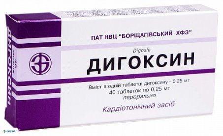 Дигоксин таб. 0,25 мг: 40 шт.