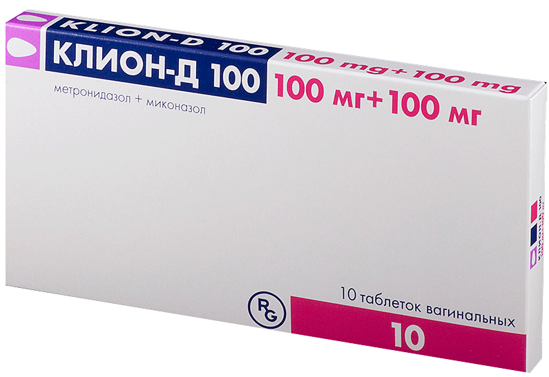 Клион-Д таб. вагинальные 100 мг: 10 шт.