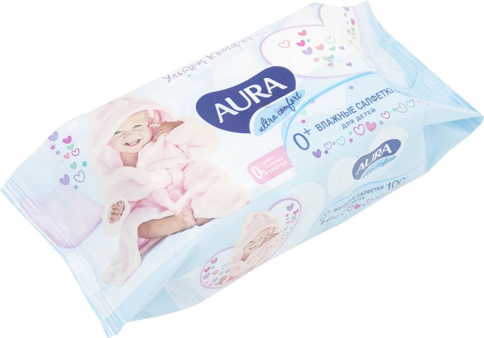 Салфетка влажная детская Aura Ultra Comfort: 100 шт.
