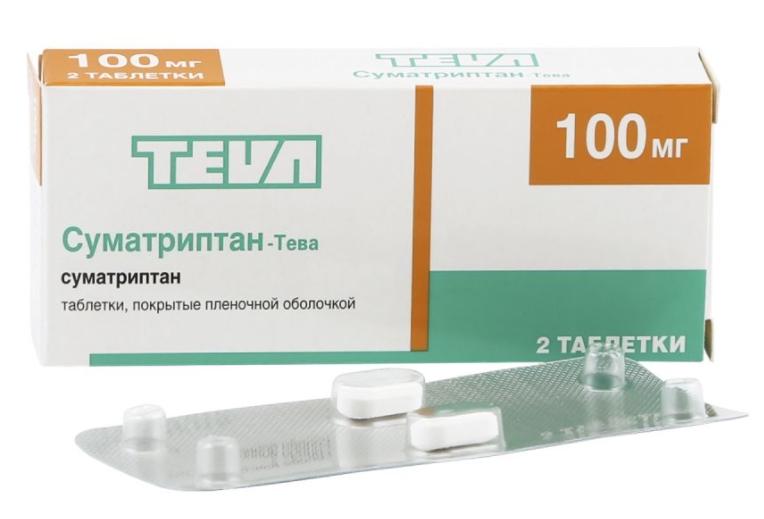 Суматриптан-Тева таб. п/о 100мг N2 (Р)