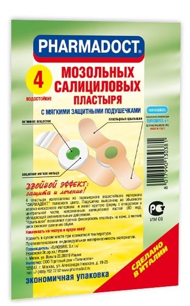 Пласт. Pharmadoct Мозольный салиц.N4 пак.(Р)