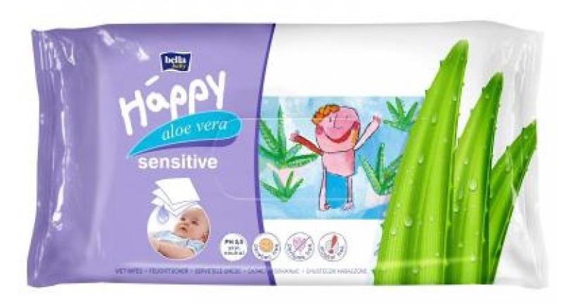 Салфетка вл. Bella Happy Sensitive с алоэ N56 (Р)