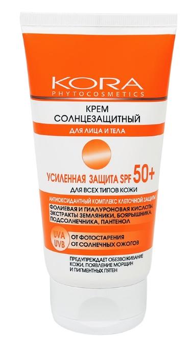 Кора Крем солнцезащ.SPF50+ 150мл д/лиц.и тела (4917) (Р)