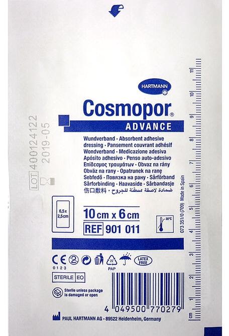 Cosmopor Advance Повязка для ран самоклеящаяся стерильная 10х6 см