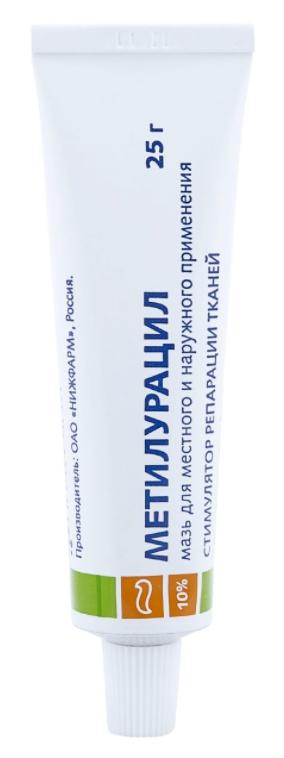 Мазь метилурациловая 10% 25г (Р) (Нижфарм)