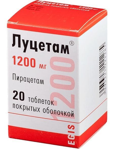 Луцетам таб. 1200 мг: 20 шт.