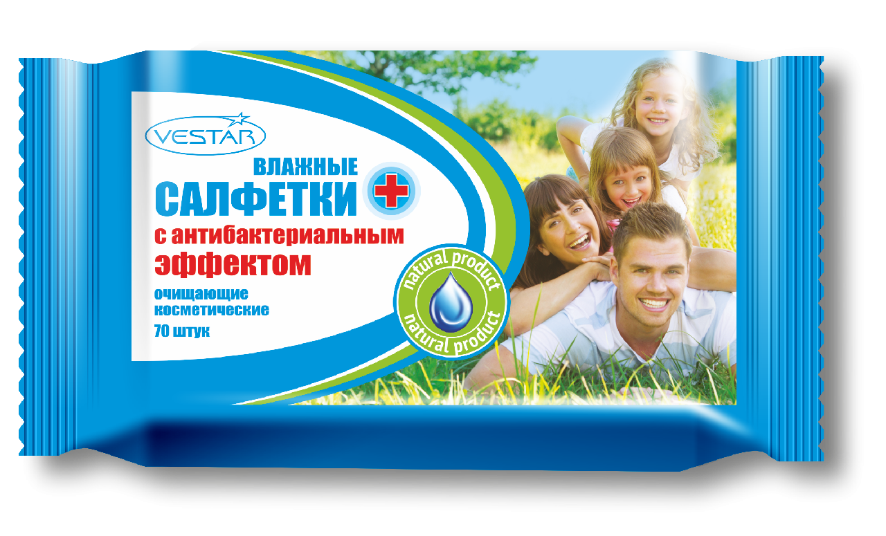 Салфетка вл. "Vestar" антибак.эффект N70 (Р)