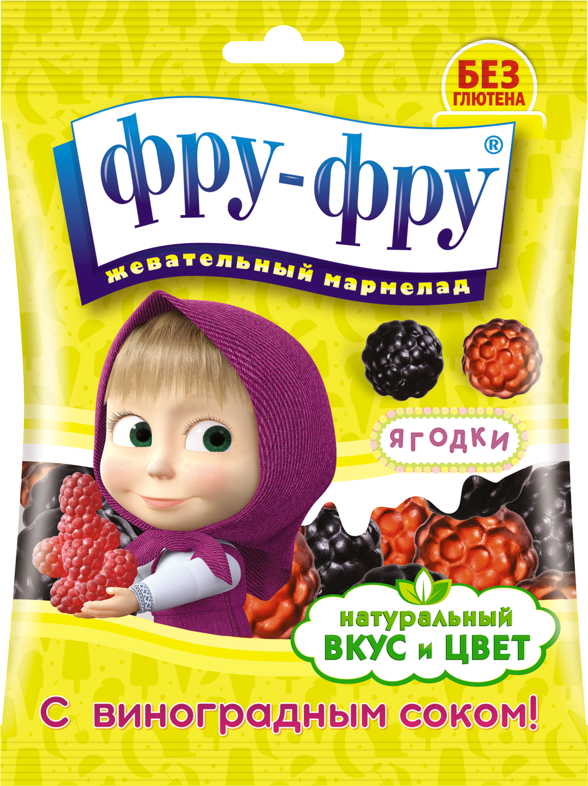 Фру-Фру Маша и Медведь Мармелад жевательный Ягодки 100г