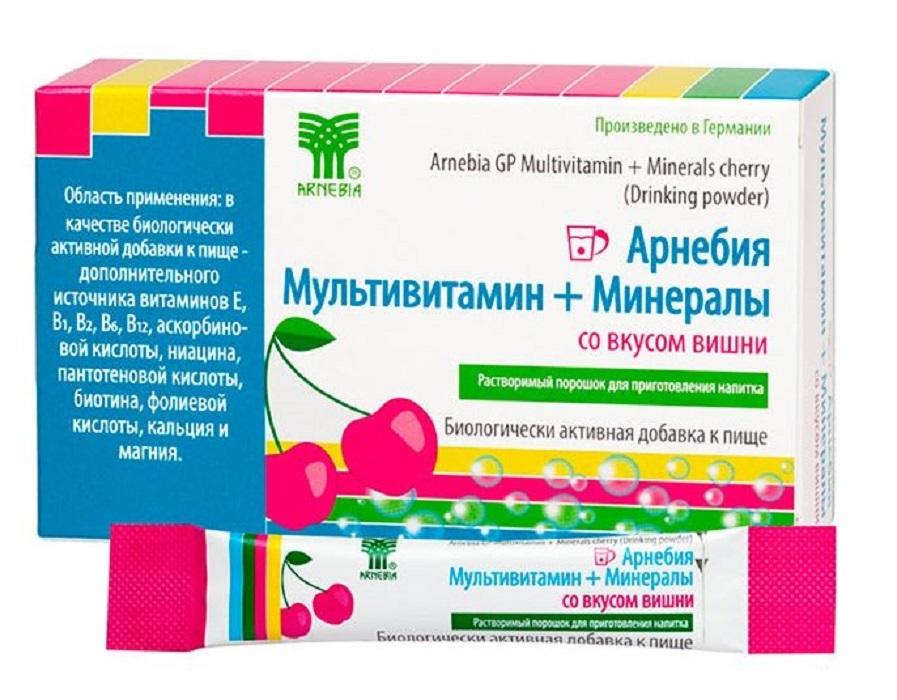 Арнебия Мультивитамин+минералы Вишня пак. N10 (Р) (ПТ)