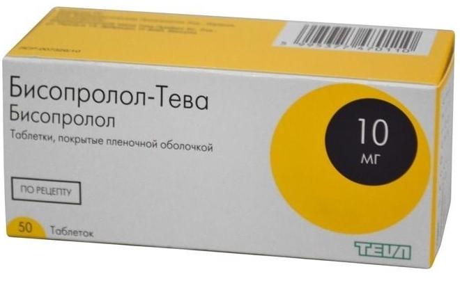 Бисопролол-Тева таб. 10 мг: 50 шт.