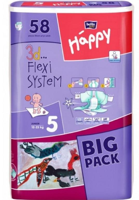 Подгузники Baby Happy Junior 5 (12-25кг): 58 шт.