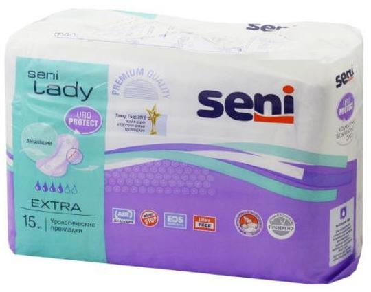 Прокладки урологические Seni Lady Extra Plus: 15 шт.
