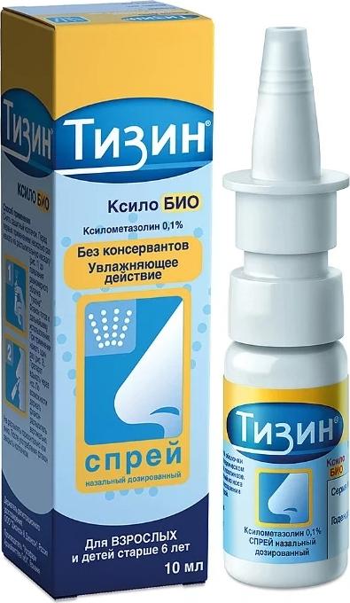 Тизин Ксило БИО спрей назальный 0,1% 10мл