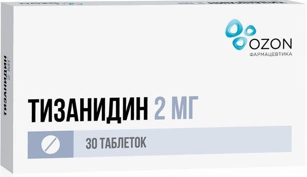 Тизанидин таб. 2мг N30 (Р) Озон#