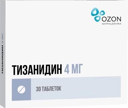 Тизанидин таб. 4мг N30 (Р) Озон#