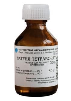 Р-р натрия тетрабор. в глицерине 20% 30г (Р) ТверскФФ