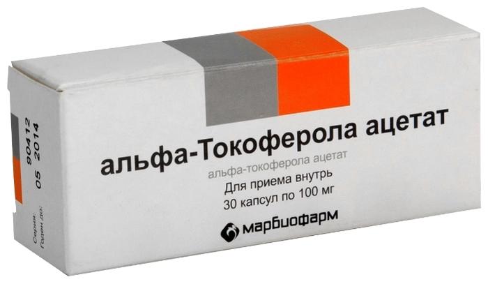 Витамин Е 100 мг капс. 250 мг: 30 шт.