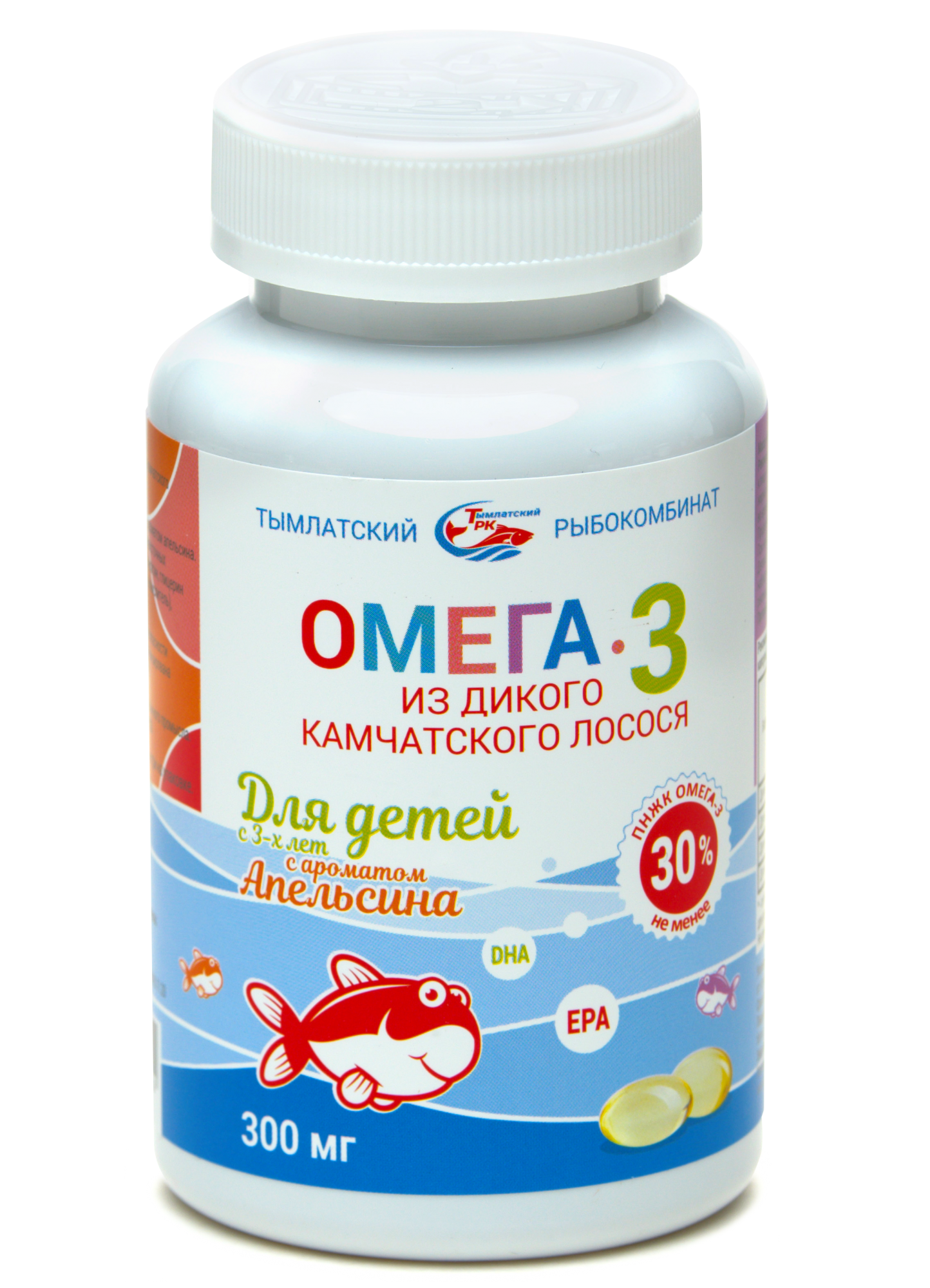 Омега-3 д/дет. капс.300мг N250 из дикого камч.лосося (Р) (ПТ)