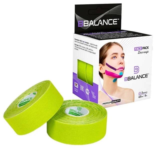 Пластырь BBalance 2.5смх500см N2 (лайм) Face Pack д/тейпир.лица (Р)