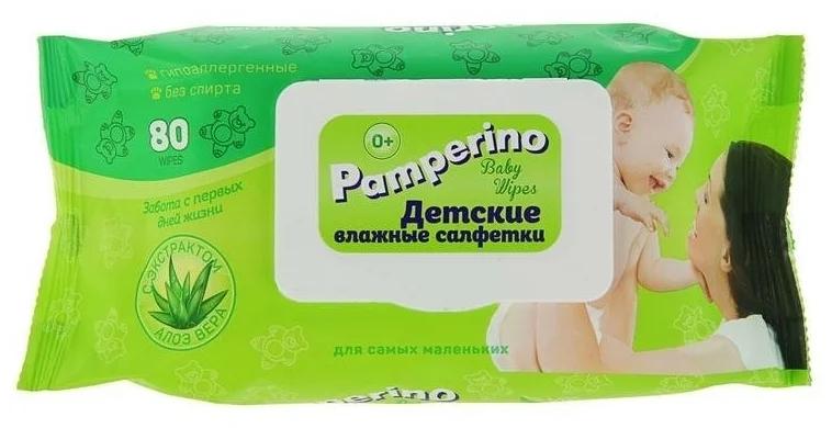 Салфетка вл. дет. Pamperino Алоэ N80 с клап.(Р)
