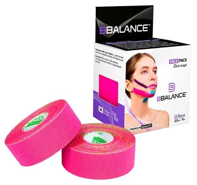 BBalance Face Pack Пластырь для тейпирования лица розовый 2,5смх500 см № 2