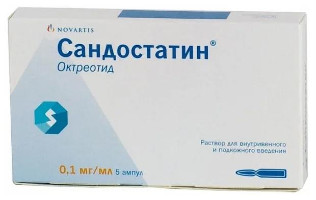 Сандостатин р-р 0.1мг/мл 1мл N5 (Р)#