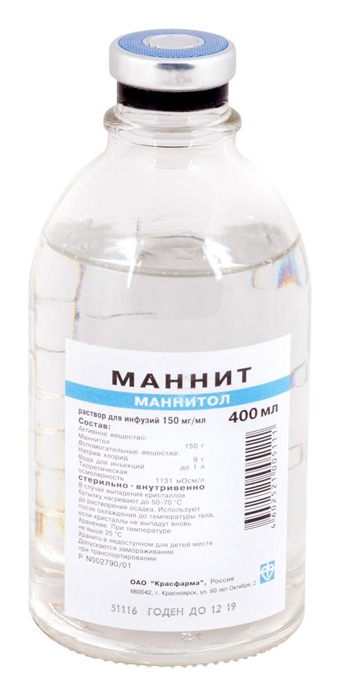 Маннит р-р 15% 400мл стек. (Р) Эском#