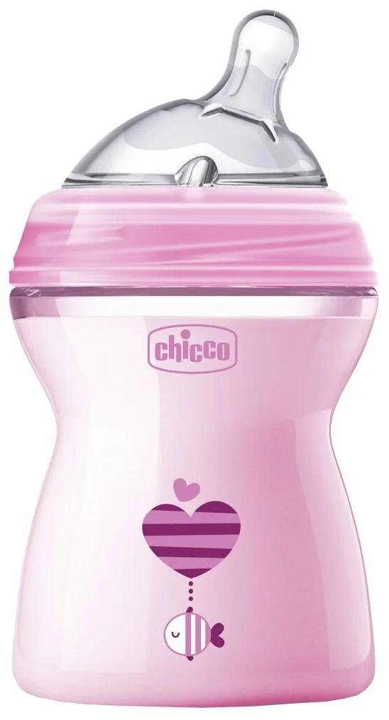 Chicco Бутылочка с наклонной соской Natural Feeling, 250 мл (2+)