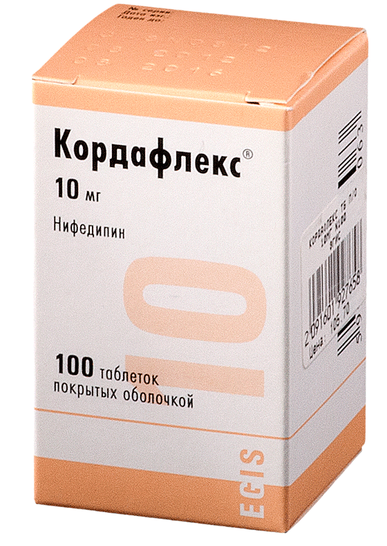 Кордафлекс таб. п/о 10мг N100 (Р) (коринфар)#