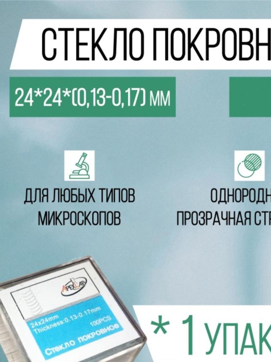Стекло покровное 24х24х0.17мм N1000 (12003316) (Р)