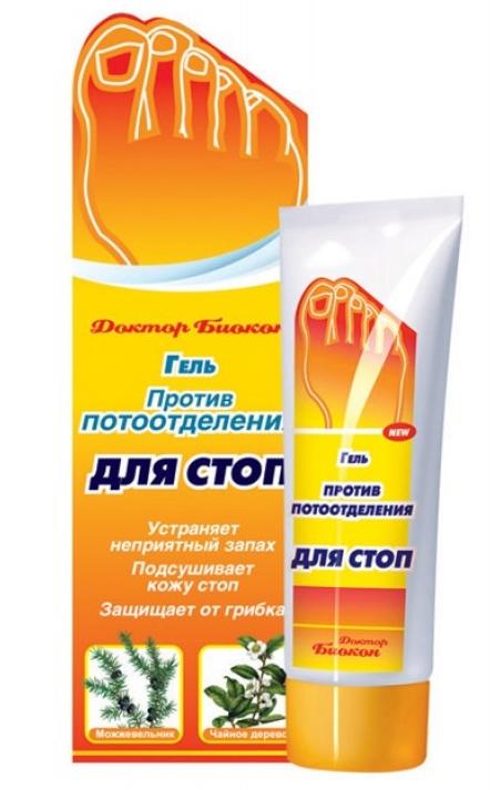 Гель"Доктор Биокон"пр/потовыд.д/стоп 75мл