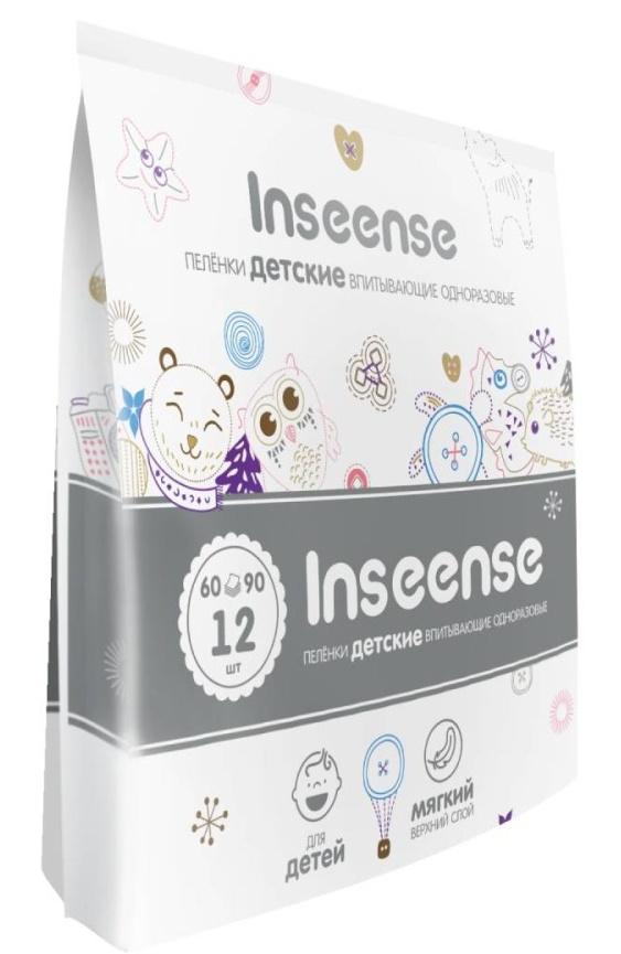 Inseense Пеленки д/детей 60х60см N12 (Р) (НДС10%)
