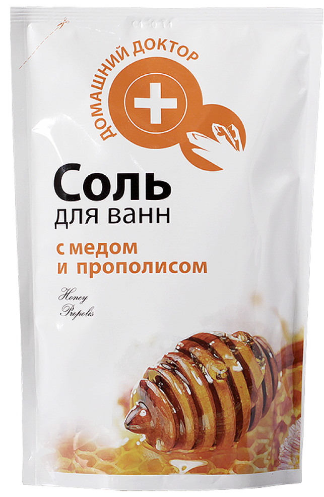 Домашний Доктор Соль для ванн с медом и прополисом 500г