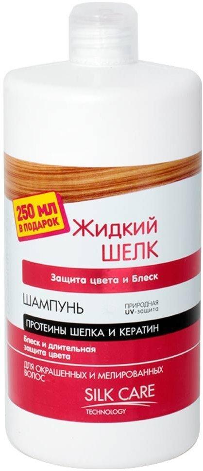 Dr. Sante Жидкий Шелк Шампунь Защита цвета и блеск для окрашенных и мелированных волос 1000 мл