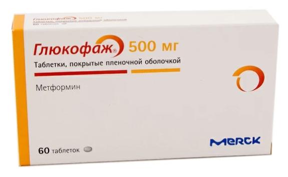 Глюкофаж таб. 500 мг: 60 шт.