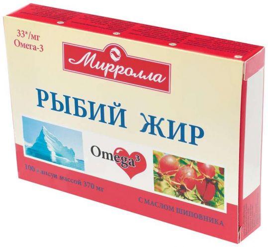 Рыбий жир Миррола с маслом шиповника капс. N100 (Р) (ПТ)