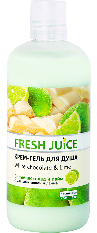 Fresh Juice Крем-гель для душа Белый Шоколад и Лайм 500 мл